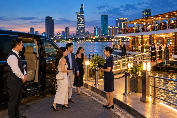 富美港郵輪旅客搭乘預約車輛前往胡志明市岸上觀光