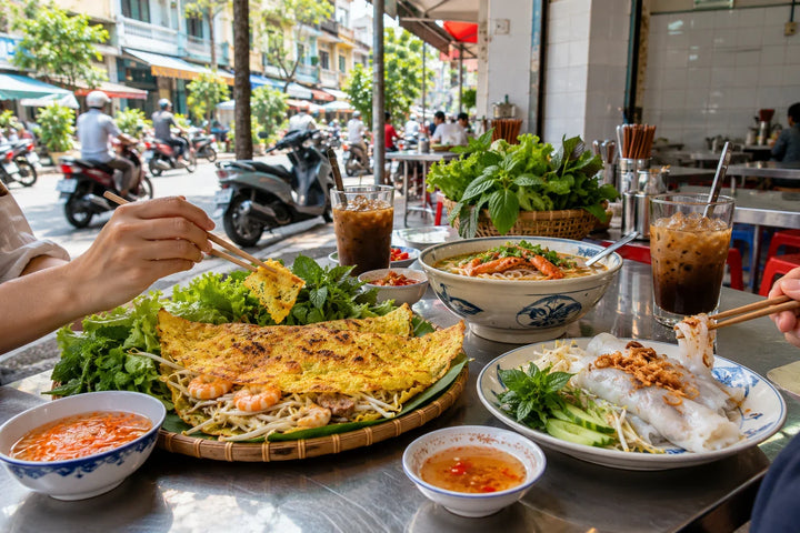 越南城市街头小吃与在地料理组成的越南美食地图