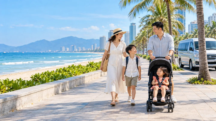 家庭带婴幼儿推车到越南旅游与包车安排