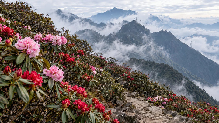 番西邦山雲海纜車與高山杜鵑花季景觀