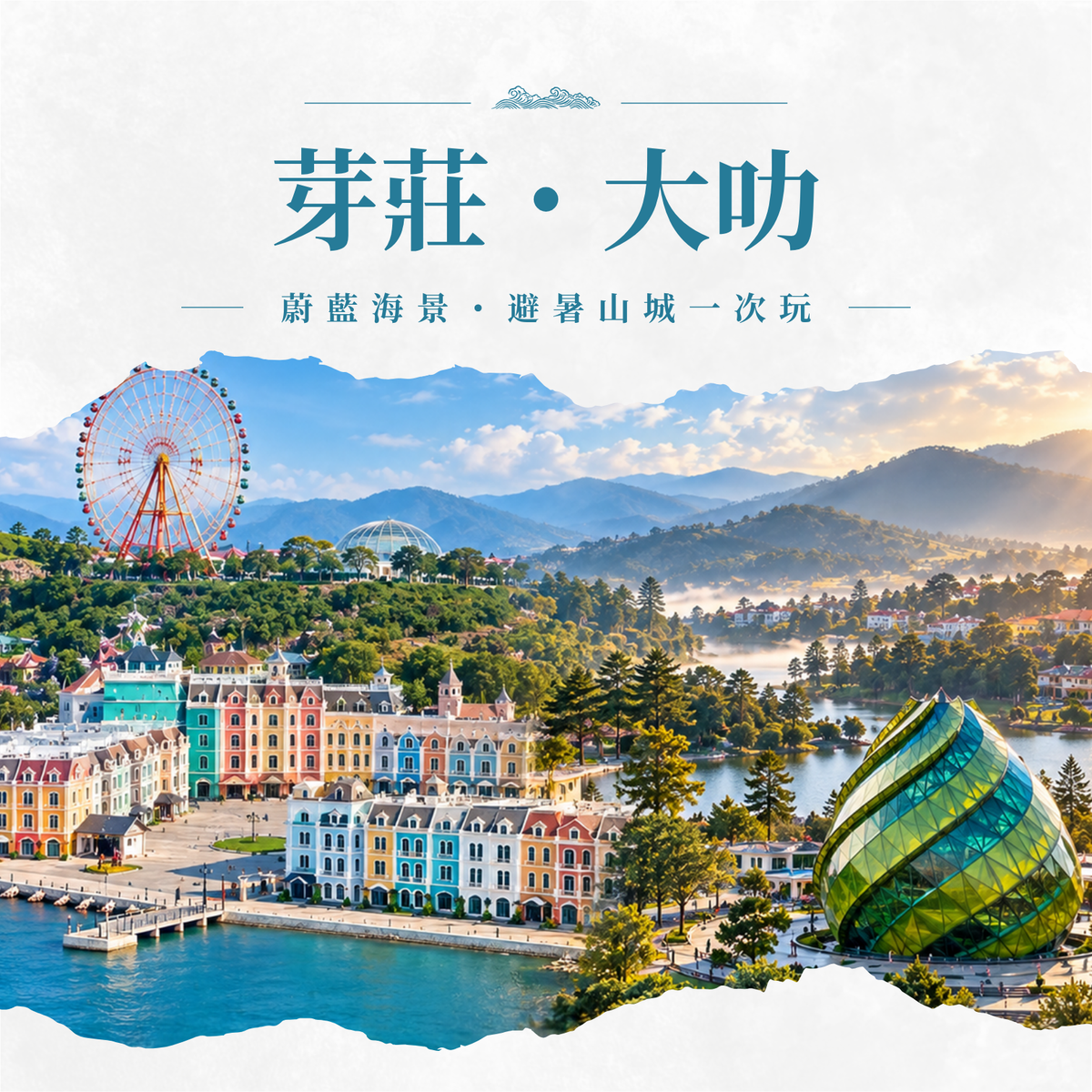 【南越旅遊】大勒+芽莊 5天4夜渡假行程｜避暑山城花海・蔚藍海景一次玩