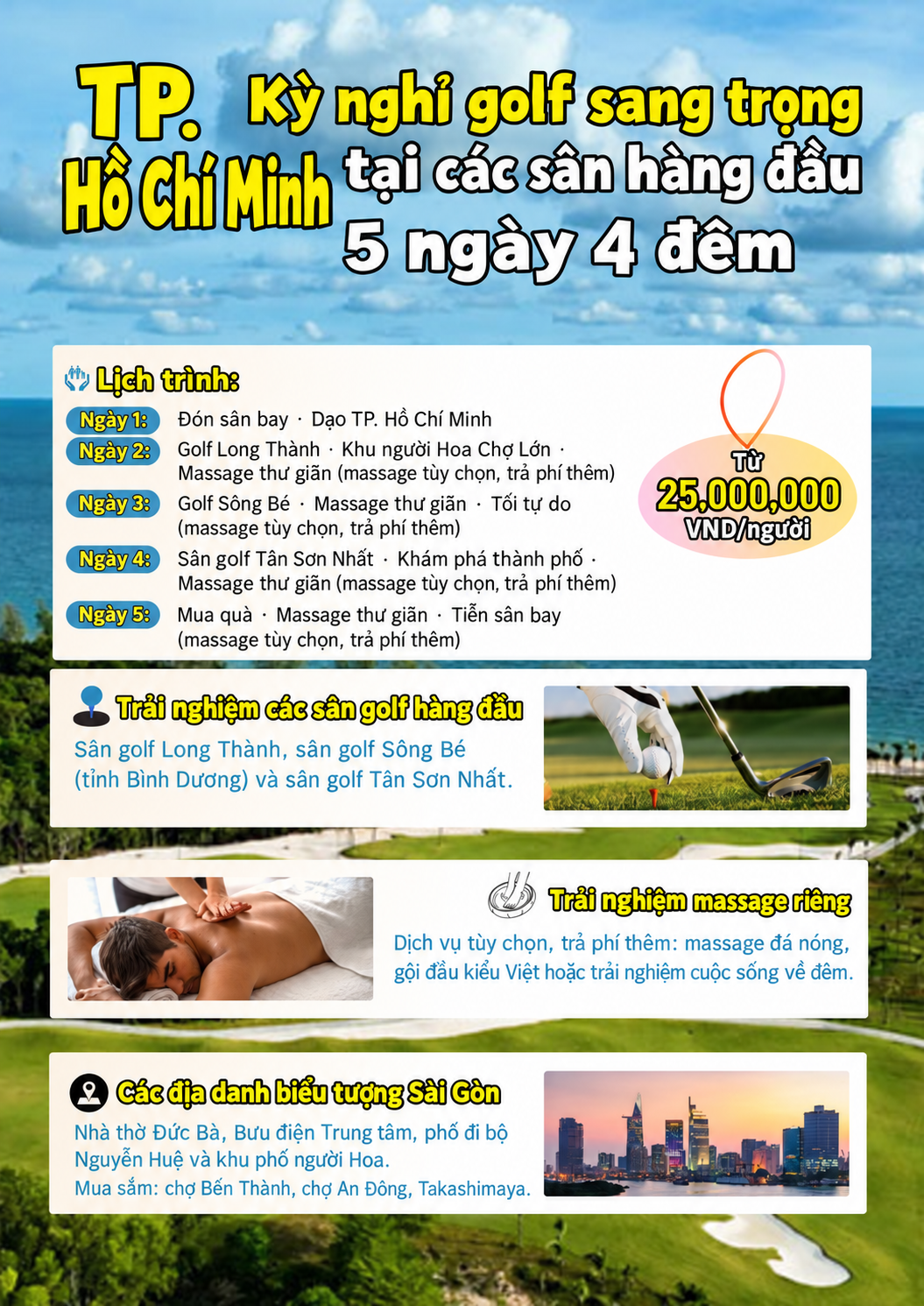 Kỳ nghỉ golf sang trọng tại các sân hàng đầu