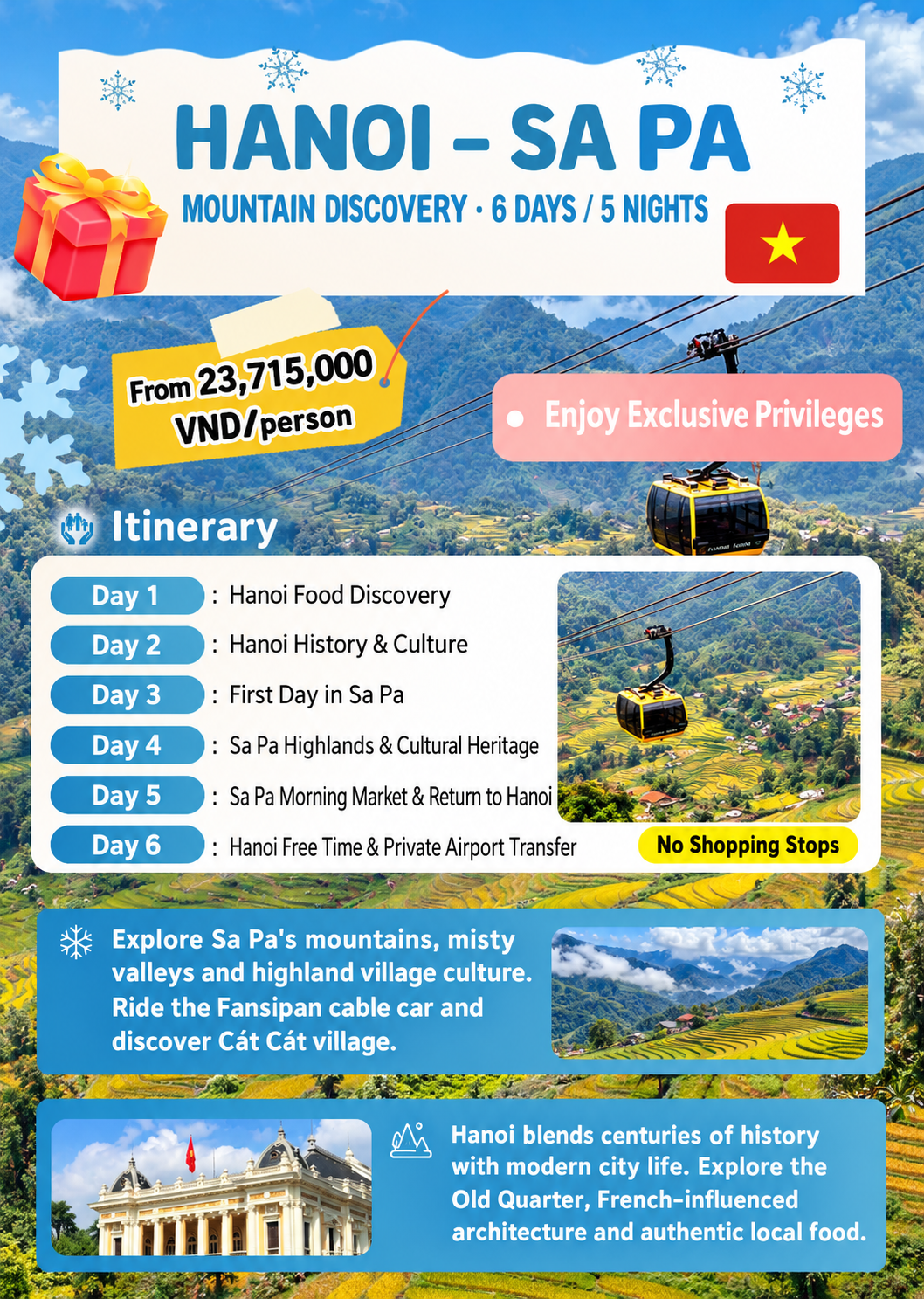 Hanoi and Sa Pa mountain discovery - 6 days, 5 nights, from 23,715,000 VND per person