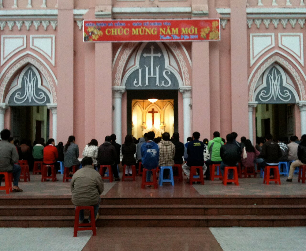 峴港粉紅大教堂實景照片：Cathedral Tet DN 1