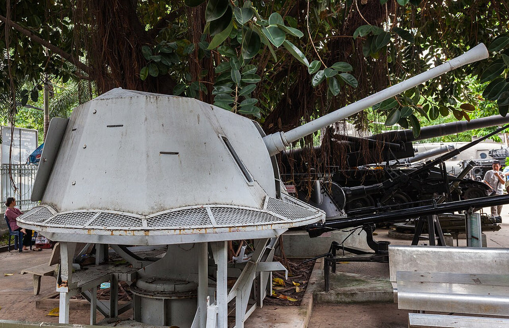 戰爭遺跡博物館實景照片：Artillería, Museo de los Vestigios de la Guerra de Vietnam, Ciudad Ho Chi Minh, Vietnam, 2013-08-14, DD 01