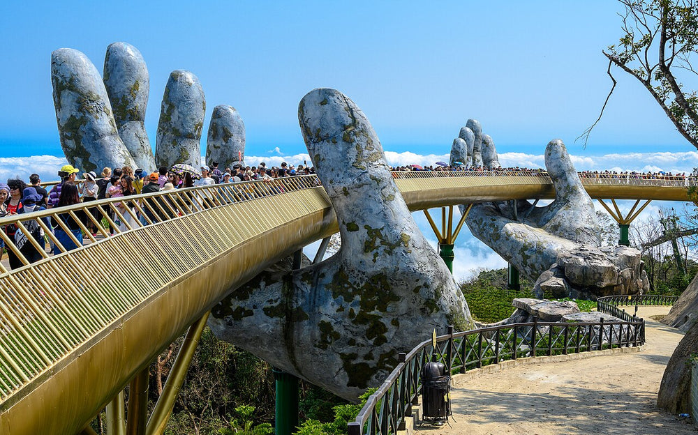 巴拿山黃金橋實景照片：Golden Bridge Da-Nang