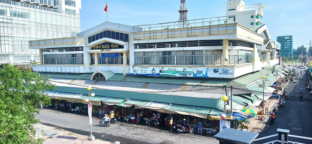 美托與檳椥湄公河行程實景照片：Ben Tre Market, southern side