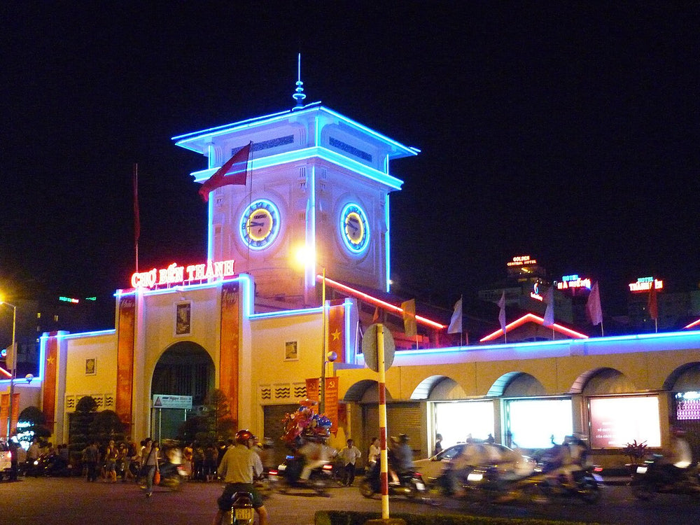 濱城市場實景照片：Ben Thanh market at night