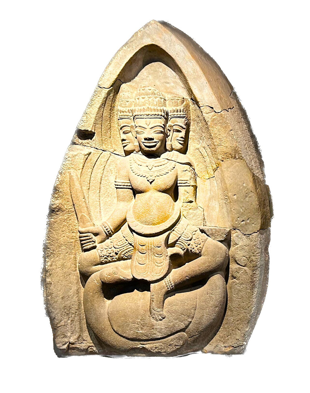 占婆雕刻博物館實景照片：0040223 Brahma, Cham Hindu deity, Museum of Cham Sculpture, Da Nang Vietnam